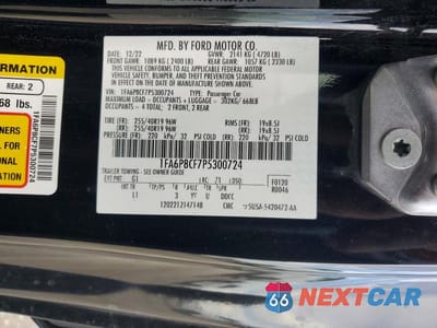 Zdjęcie 12 z 12 samochodu: 2023 FORD MUSTANG GT VIN:1FA6P8CF7P5300724 - miniatura