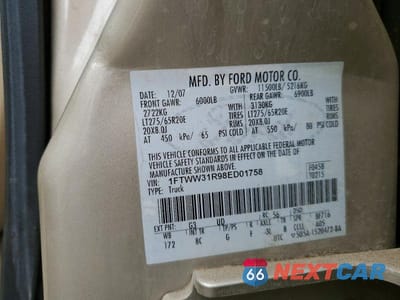 Zdjęcie 12 z 12 samochodu: 2008 FORD F350 SRW SUPER DUTY VIN:1FTWW31R98ED01758 - miniatura