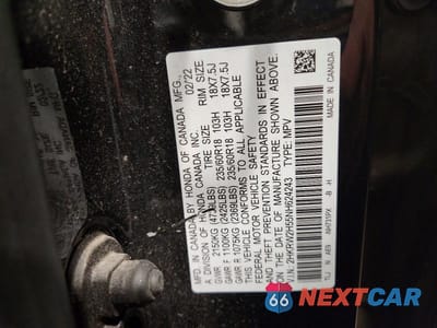 Zdjęcie 14 z 14 samochodu: 2022 HONDA CR-V EX VIN:2HKRW2H55NH624243 - miniatura