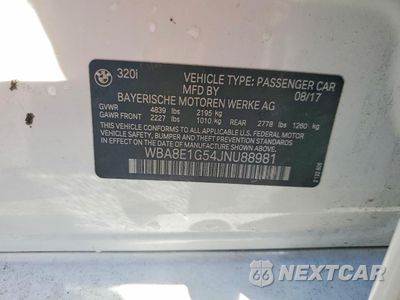 Zdjęcie 12 z 12 samochodu: 2018 BMW 320 I VIN:WBA8E1G54JNU88981 - miniatura