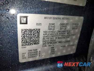 Zdjęcie 12 z 12 samochodu: 2021 GMC SIERRA K1500 ELEVATION VIN:1GTP9CEK1MZ211855 - miniatura