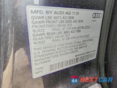 Zdjęcie 14 z 14 samochodu: 2021 AUDI Q8 PRESTIGE S-LINE VIN:WA1FVAF17MD019669 - miniatura