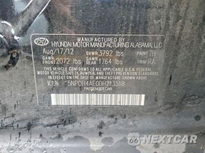 Zdjęcie 12 z 12 samochodu: 2013 HYUNDAI ELANTRA GLS VIN:5NPDH4AE0DH213518 - miniatura
