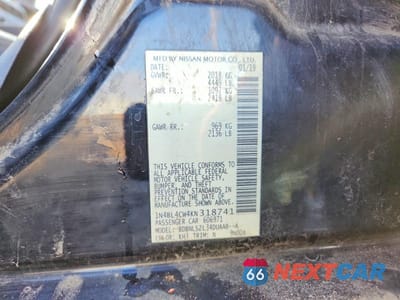 Zdjęcie 13 z 13 samochodu: 2019 NISSAN ALTIMA SR VIN:1N4BL4CW4KN318741 - miniatura