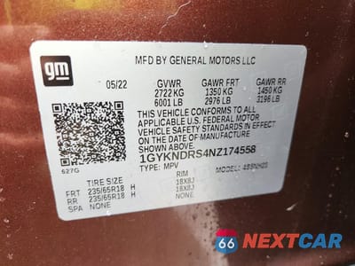 Zdjęcie 13 z 13 samochodu: 2022 CADILLAC XT5 PREMIUM LUXURY VIN:1GYKNDRS4NZ174558 - miniatura