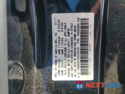 Zdjęcie 13 z 14 samochodu: 2017 HONDA ACCORD LX VIN:1HGCR2F3XHA226733 - miniatura