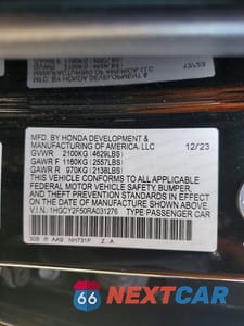 Zdjęcie 12 z 12 samochodu: 2024 HONDA ACCORD HYBRID SPORT VIN:1HGCY2F50RA031276 - miniatura