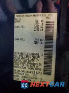 Zdjęcie 12 z 12 samochodu: 2012 NISSAN ALTIMA BASE VIN:1N4AL2APXCN453672 - miniatura