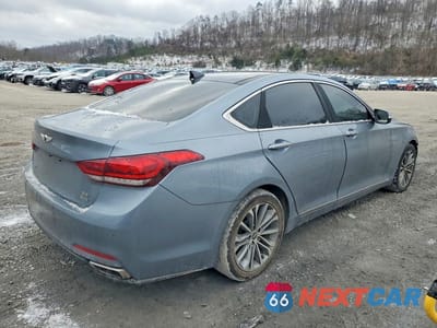Trzecie zdjęcie samochodu z tyłu: 2017 GENESIS G80 BASE VIN:KMHGN4JE6HU180490 - miniatura