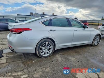 Trzecie zdjęcie samochodu z tyłu: 2018 GENESIS G80 BASE VIN:KMHGN4JE8JU225578 - miniatura