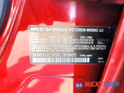 Zdjęcie 13 z 13 samochodu: 2013 BMW X6 XDRIVE35I VIN:5UXFG2C50DL783865 - miniatura