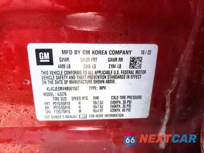 Zdjęcie 14 z 14 samochodu: 2022 BUICK ENCORE PREFERRED VIN:KL4CJESM4NB561587 - miniatura