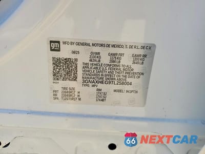 Zdjęcie 14 z 14 samochodu: 2026 CHEVROLET EQUINOX LT VIN:3GNAXHEG9TL258004 - miniatura