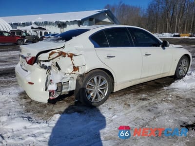 Trzecie zdjęcie samochodu z tyłu: 2014 INFINITI Q50 PREMIUM VIN:JN1BV7AR8EM689160 - miniatura