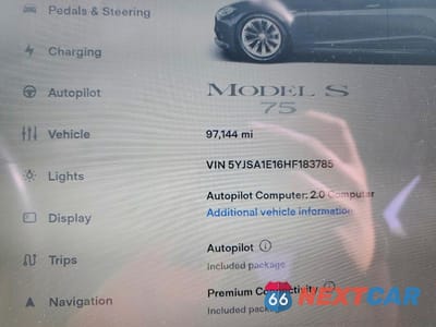 Zdjęcie 9 z 11 samochodu: 2017 TESLA MODEL S VIN:5YJSA1E16HF183785 - miniatura