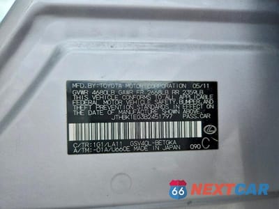 Zdjęcie 13 z 13 samochodu: 2011 LEXUS ES 350 VIN:JTHBK1EG3B2451797 - miniatura