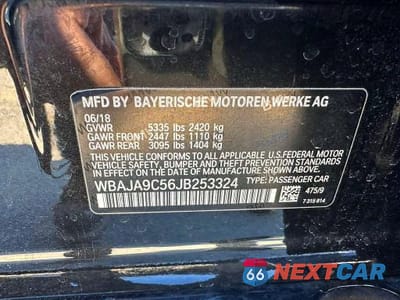 Zdjęcie 10 z 10 samochodu: 2018 BMW 530E VIN:WBAJA9C56JB253324 - miniatura
