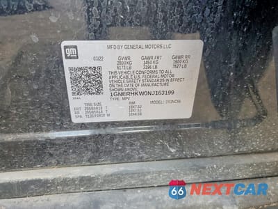 Zdjęcie 14 z 14 samochodu: 2022 CHEVROLET TRAVERSE LT VIN:1GNERHKW0NJ163199 - miniatura