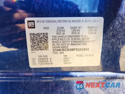 Zdjęcie 13 z 13 samochodu: 2023 CHEVROLET BLAZER 2LT VIN:3GNKBCR49PS104894 - miniatura