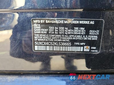 Zdjęcie 13 z 13 samochodu: 2019 BMW X7 XDRIVE50I VIN:5UXCX4C52KLS38665 - miniatura