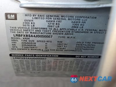 Zdjęcie 13 z 13 samochodu: 2018 BUICK ENVISION PREFERRED VIN:LRBFXBSA4JD056667 - miniatura