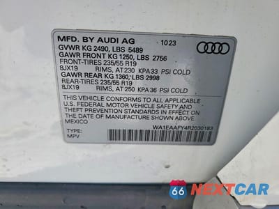 Zdjęcie 14 z 14 samochodu: 2024 AUDI Q5 PREMIUM PLUS 45 VIN:WA1EAAFY4R2030183 - miniatura