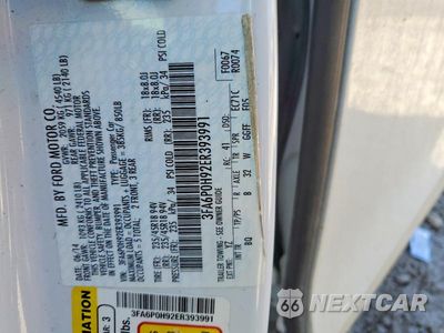 Zdjęcie 13 z 13 samochodu: 2014 FORD FUSION SE VIN:3FA6P0H92ER393991 - miniatura