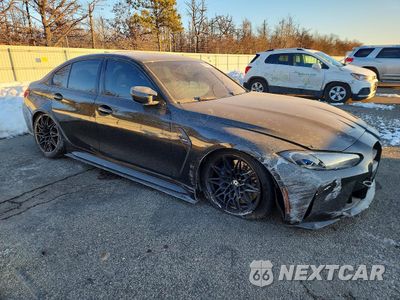 Czwarte zdjęcie samochodu z boku: 2021 BMW M3 COMPETITION VIN:WBS33AY0XMFK79094 - miniatura