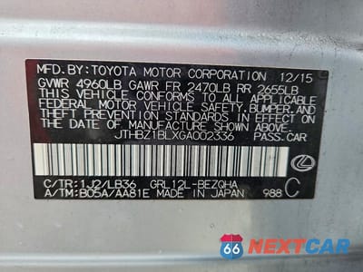 Zdjęcie 12 z 12 samochodu: 2016 LEXUS GS 350 VIN:JTHBZ1BLXGA002336 - miniatura