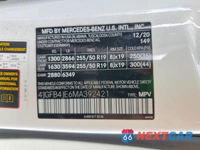 Zdjęcie 13 z 13 samochodu: 2021 MERCEDES-BENZ GLE 350 VIN:4JGFB4JE6MA392421 - miniatura