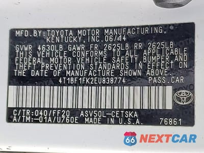 Zdjęcie 13 z 13 samochodu: 2014 TOYOTA CAMRY VIN:4T1BF1FK2EU838774 - miniatura