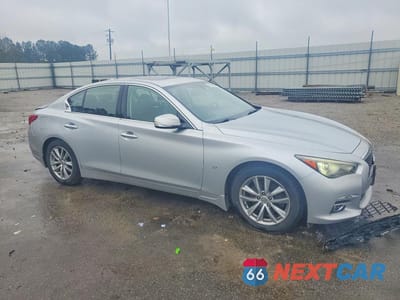 Czwarte zdjęcie samochodu z boku: 2014 INFINITI Q50 PREMIUM VIN:JN1BV7AP8EM678187 - miniatura