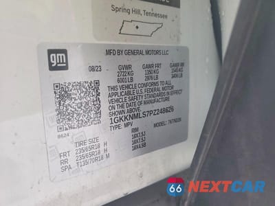 Zdjęcie 13 z 13 samochodu: 2023 GMC ACADIA SLT VIN:1GKKNMLS7PZ248626 - miniatura