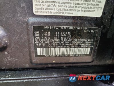 Zdjęcie 12 z 12 samochodu: 2011 SUBARU LEGACY VIN:4S3BMBK68B3258620 - miniatura