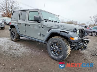 Czwarte zdjęcie samochodu z boku: 2021 JEEP WRANGLER UNLIMITED SPORT VIN:1C4HJXDN7MW859376 - miniatura