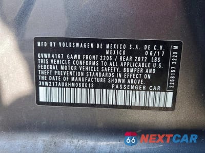 Zdjęcie 13 z 13 samochodu: 2017 VOLKSWAGEN GOLF S VIN:3VW217AU8HM068018 - miniatura