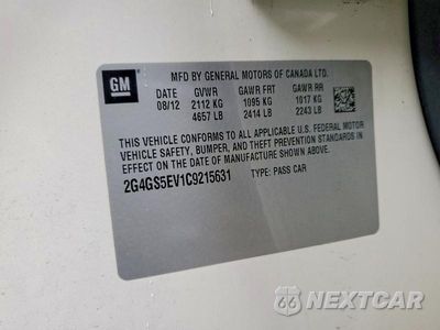 Zdjęcie 12 z 12 samochodu: 2012 BUICK REGAL VIN:2G4GS5EV1C9215631 - miniatura