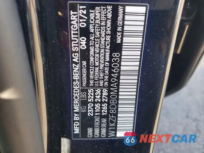 Zdjęcie 12 z 12 samochodu: 2021 MERCEDES-BENZ E 350 VIN:W1KZF8DB0MA946038 - miniatura