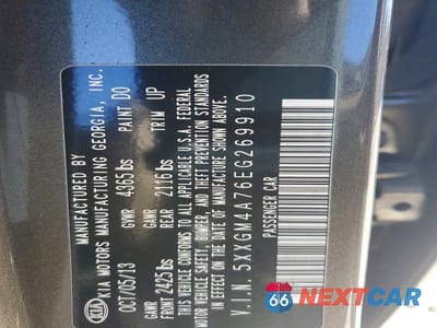 Zdjęcie 12 z 12 samochodu: 2014 KIA OPTIMA LX VIN:5XXGM4A76EG269910 - miniatura