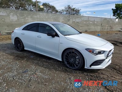 Czwarte zdjęcie samochodu z boku: 2021 MERCEDES-BENZ CLA AMG 35 4MATIC VIN:W1K5J5BB4MN173095 - miniatura