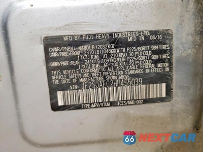 Zdjęcie 13 z 13 samochodu: 2017 SUBARU FORESTER 2.5I PREMIUM VIN:JF2SJAEC2HH455039 - miniatura