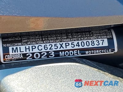 Zdjęcie 8 z 9 samochodu: 2023 HONDA CBR500 RA VIN:MLHPC625XP5400837 - miniatura