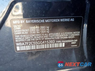 Zdjęcie 12 z 12 samochodu: 2016 BMW 750 XI VIN:WBA7F2C55GG415393 - miniatura