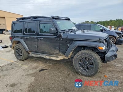 Czwarte zdjęcie samochodu z boku: 2021 JEEP WRANGLER UNLIMITED SPORT VIN:1C4HJXDGXMW506972 - miniatura