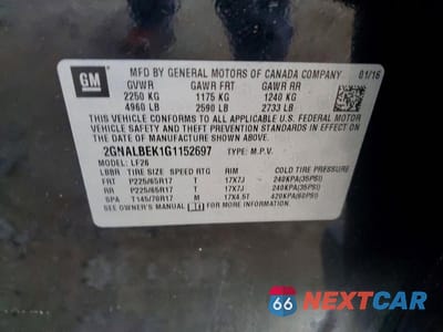 Zdjęcie 13 z 13 samochodu: 2016 CHEVROLET EQUINOX LS VIN:2GNALBEK1G1152697 - miniatura