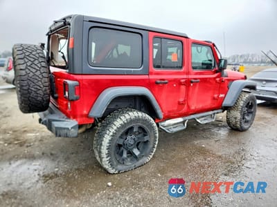 Trzecie zdjęcie samochodu z tyłu: 2019 JEEP WRANGLER UNLIMITED SPORT VIN:1C4HJXDG6KW542039 - miniatura