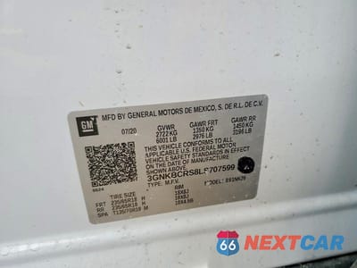 Zdjęcie 13 z 13 samochodu: 2020 CHEVROLET BLAZER 2LT VIN:3GNKBCRS8LS707599 - miniatura