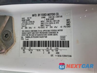 Zdjęcie 14 z 14 samochodu: 2019 FORD TRANSIT CONNECT XL VIN:NM0LS7E20K1420748 - miniatura