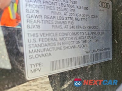 Zdjęcie 12 z 12 samochodu: 2018 AUDI Q7 PREMIUM PLUS VIN:WA1LHAF78JD037558 - miniatura