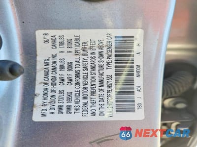 Zdjęcie 13 z 13 samochodu: 2018 HONDA CIVIC EX VIN:2HGFC2F79JH571552 - miniatura
